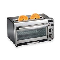 Hamilton Beach 2-in-1 Countertop Oven and Long Slot Toaster, Stainless Steel, 60 Minute Timer and Automatic Shut Off (31156), Large,