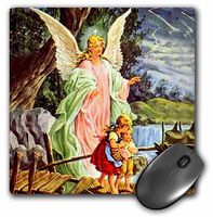 3dRose LLC 8 x 8 x 0.25 Inches Mouse Pad, Guardian Angel (mp_946_1)