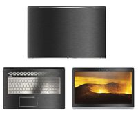 Decalrus - Protective Decal for HP Envy 17M AE011DX (17.3" Screen) Laptop Dark Grey Texture Brushed Aluminum Skin Decal case Cover wrap BAhpENVY17_ae011dxDark Grey