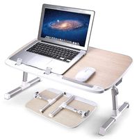 AboveTEK Laptop Desk for Bed, Portable Table Tray with Foldable Legs, Height Adjustable Notebook Computer Stand for Reading Writing on Bed Couch Sofa Floor