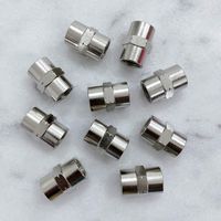 MacCan Pneumatic JN-N2 Coupling 1/4" x 1/4" NPT Female Pipe Nickel Plated Brass Pipe Fitting (Pack of 10)