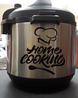 Home Cooking Chef Hat - Black - Vinyl Decal Sticker for Pressure Cooker