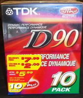 TDK High Output D90 10 Pack Recording Cassette Tapes Type 1