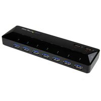 StarTech.com 7-Port USB 3.0 Hub plus Dedicated Charging Ports - 2 x 2.4A Ports - Desktop USB Hub and Fast-Charging Station