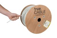 Cat6A Riser (CMR), 1000ft, White, 23AWG 4 Pair Solid Bare Copper, 750MHz, ETL Listed, Unshielded Twisted Pair (UTP), Bulk Ethernet Cable, trueCABLE