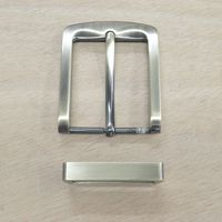 Premium Belt/Strap Buckle 1.5" Heel Bar Antique Brass with Keeper -9