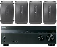 Sony 5.2-Channel 725-Watt 4K A/V Home Theater Receiver + Yamaha High-Performance Natural Surround Sound 2-Way 120 watts Indoor/Outdoor Weatherproof Speaker System (Set Of 4)