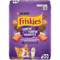 Purina Friskies Dry Cat Food, Surfin' & Turfin' Favorites - 22 lb. Bag