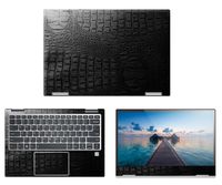 Decalrus - Protective Decal for Lenovo Yoga 720 (13.3" Screen) Laptop Crocodile Skin Pattern Texture Skin Skins Decal wrap CROlenovoYoga720_13Black