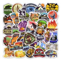 Laptop Stickers, Water Bottle Stickers for Laptop Water Bottles Hydro Flask Car Bumper Skateboard Guitar Bike Luggage Waterproof Decals Cool Graffiti Stickers Pack (50 Pcs Outdoor Adventure Stickers)