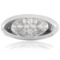Maxxima M63122CH-YCL 9 LED Peterbilt Replacement Amber Clear Lens Oval Turn Signal/Side Marker Light