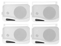 (4) Rockville HP4S-8 4" Outdoor/Indoor Home Theater Speakers w/Swivel Brackets
