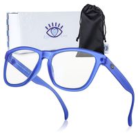 Blue Light Blocking Glasses for Women and Men, Eye Glasses for Computer and Gaming (Blue)