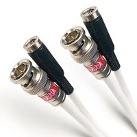 85ft White Solid Copper CCTV TVI CVI AHD HD-SDI Security Camera RG-59 Cable 20AWG BNC Connector 95% Braid Female to Female 2.1mm Power Jack Connection ETL cm Assembled in USA by PHAT Satellite INT