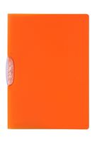 DURABLE Report Cover with SWINGCLIP, Letter-Size, Holds Up to 30 Pages, Clear Cover/Orange, 25 per Box (225409)