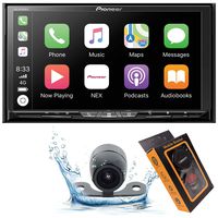 Pioneer AVH-W4500NEX Double DIN Wireless Mirroring Android Auto, Carplay In-Dash DVD/CD Car Stereo Receiver, 7" Touchscreen + HD Backup Camera + Magnet Phone Holder