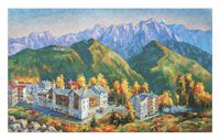 GugeABCmat Machine Washable Carpet,Piles of Stacked Colorful Coffee Cups Or Mugs Oriental Feelings Nostalgic,Ultra Absorbent Door Mat Ideal for Home Garage Office 60" W X 18" L,Multicolor