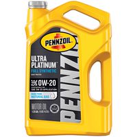 Pennzoil Ultra Platinum Full Synthetic 0W-20 Motor Oil (5-Quart, Single Pack)