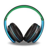 FX-Victoria Dual Mode Wireless Over-Ear Headphone On Ear Headphone Stereo Headset Lightweight Design, Compatible with iPods, iPhones, iPads, Smartphones, Tablets, PC and Laptops-Blue Floral Pattern