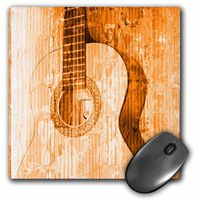 3dRose LLC 8 x 8 x 0.25 Inches Mouse Pad, Earth Orange Guitar Music Instruments (mp_29322_1)