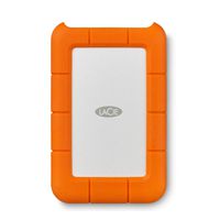 LaCie Rugged USB-C 5TB External Hard Drive Portable HDD - USB 3.0, Drop Shock Dust Rain Resistant Shuttle Drive, for Mac and PC Computer Desktop Workstation Laptop, 1 Month Adobe CC (STFR5000800)