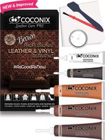 Coconix Brown Leather Repair Kits for Couches - Vinyl & Upholstery Repair Kit for Car Seats, Sofa & Furniture - Liquid Scratch Filler Formula Repairs Couch Tears & Burn Holes