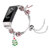 Wearlizer Compatible for Fitbit Charge 3/Charge 3 SE Bands for Women, Adjustable Metal Replacement/Assesories/Strap for Fit bit Charge 3 Tree