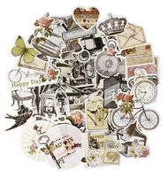 FaCraft Scrapbooking Supplies Vintage Ephemera 50 PCS