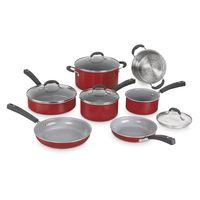 Cuisinart 54C-11R Advantage Ceramica XT Cookware Set, Medium, Red