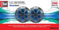 Dual DMS6516 6 1/2" 2-way Marine Speakers with Blue Light LED Illumination (Pair)