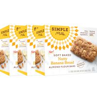 Simple Mills Soft-Baked Nutty Banana Bread Almond Flour Bars, 3 Count