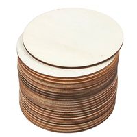 Juvale 24 Pieces Unfinished 4 Inch Wood Circle Cutouts for Wooden Coasters, DIY Crafts and Home Decoration