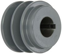 Gates 2BK28 Light Duty Solid Sheaves, 2BK Type, 2.95" OD, 2 Groove, 1-1/8" Bore
