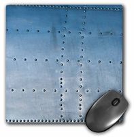 3dRose Bluish Abstract of A Vintage Aluminum Aircraft Body, Rivets and Seams Mouse Pad (mp_272044_1)