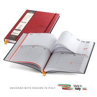 Premium 2020 Daily Planner with Flexible Covers - 365 Days for Business or Personal Use Agenda - Yearly Journal Organizer for Weekly and Monthly Productivity - Updated Diary Made in Italy