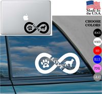 Dog Lover Infinity Symbol Pet Vinyl Decal Sticker for Car Window Laptop (12) Dog Lover Infinity Symbol, Black)