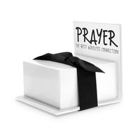 Sticky Notes Holder,Prayer The Best Wireless Connection, White