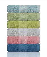 Cleanbear Hand Towel Face Towel Set,100% Cotton, Assorted Colors Hand Towels, Size 29"x13", 6-Pack 6 Colors