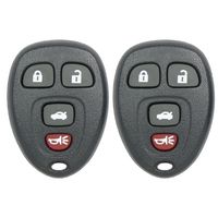 Keyless2Go New Replacement Shell Case and 4 Button Pad for Remote Key Fob with FCC OUC60270 - Shell ONLY (2 Pack)