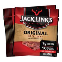 Jack Link's Beef Jerky, Original, 0.625 Ounce - Flavorful Meat Snack for Lunches, Ready to Eat - 7g of Protein, Made with 100% Beef - No Added MSG or Nitrates/Nitrites (Pack of 20)