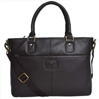 Messenger Bag for Women - Leather Adjustable Office Briefcase Fits 14" Laptop