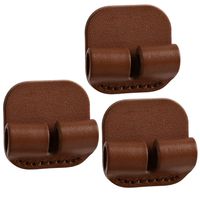 TOPHOME Cable Clips - Cord Organizer - Cable Management - Wire Holder for Organizing Home, Office, Cubicle, Car, Nightstand, Desk Accessories(Brown，Set of 3)
