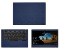 decalrus - Protective Decal for Lenovo ThinkPad T480 (14" Screen) Laptop Blue Carbon Fiber Skin case Cover wrap CFlenovoThnkpadT480Blue