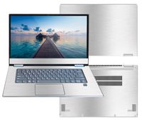 Decalrus - Protective Decal for Lenovo Yoga 720 (15.6" Screen) Laptop Silver Texture Brushed Aluminum Skin case Cover wrap BAlenovoYoga720_15Silver