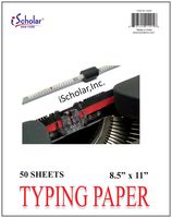 iScholar Typing Paper, 50 Sheets, 8.5 x 11 Inches, White (55050)