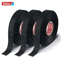 Boxiti Pack of 3 Tape Fuzzy Fleece Interior Wire Loom Harness Tape Abrasion Resistant Noise Reducer (19 mm x 15 Meters) Compatible with Mercedes Benz Audi BMW VW Vokswagen TESA 51608