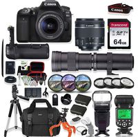 Canon EOS 90D DSLR Camera with 18-55mm STM Lens & 420-800mm Telephoto Zoom Lens Kit with Prime Accessory Bundle