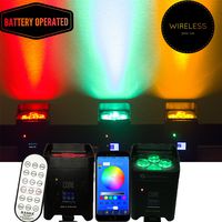 Rasha Products Core Hex Battery Operated IR control App control unit for Disco Club Bar Party Wedding Church Event Dmx SystemLight (Black)