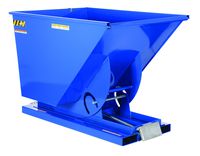 Vestil D-150-HD Heavy Duty Self-Dumping Hopper with Bumper Release, Steel, 6000 lb. Capacity, Overall L x W x H (in.) 68-3/8" x 43-9/16" x 51-13/16", Blue