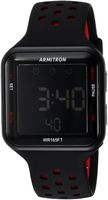 Armitron Sport Unisex 40/8417BRD Red Accented Digital Chronograph Black Perforated Silicone Strap Watch